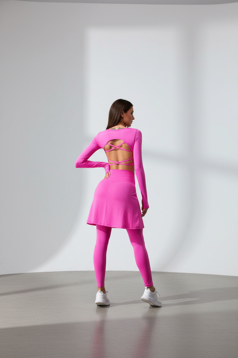 Woman wear serenity back yoga jacket