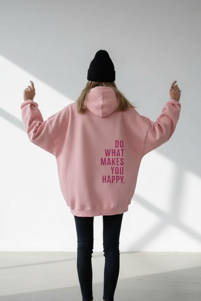 Happy Print Sport Hoodie
