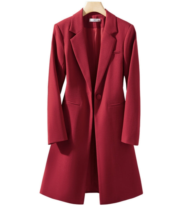 Red coat on a white background